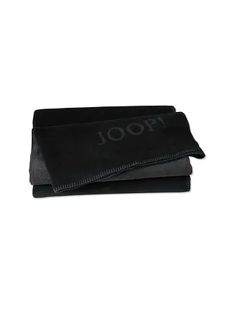 JOOP | Wohndecke - Plaid 150x200cm Uni Doubleface Stein/Anthrazit | schwarz